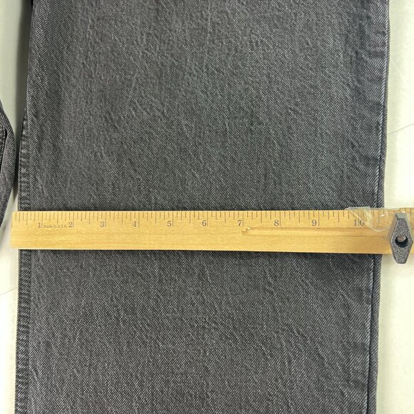 Abercrombie Fitch Jeans Women 27x29* High Rise Loose Pleated Black Denim Tag 27S - Picture 13 of 16